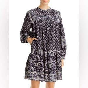 SEA New York jasper border print tunic dress